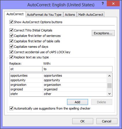 Customizing PowerPoint Using and Customizing AutoCorrect AutoCorrect automatically corrects many common typing and spelling errors as you type.