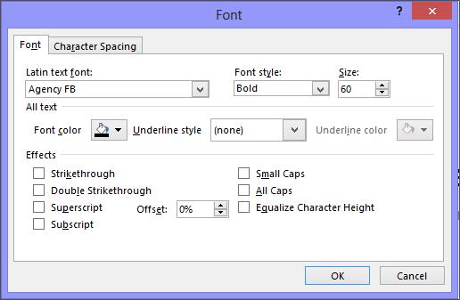 Formatting Text Using the Font Dialog Box The Ribbon and the Mini Toolbar are great for quickly applying the most common formatting commands to text, but they don t offer every available formatting