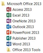 Click Microsoft Office 2013. 4. Select PowerPoint 2013. The PowerPoint 2013 program screen appears.