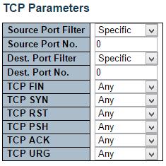 Specific: If you want to filter a specific TCP/UDP source filter with this ACE, you can enter a specific TCP/UDP source value. A field for entering a TCP/UDP source value appears.