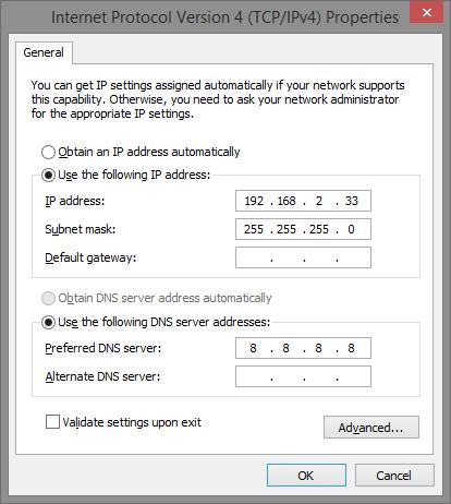 Appendix B: IP Configuration for Your PC 5. An Internet Protocol Version 4 (TCP/IPv4) Properties window will pop up. Please set your PC s IP address and subnet mask as shown in the figure down below.