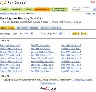 OPAC with Full MARC Records for E-Journals Banking Law Review!
