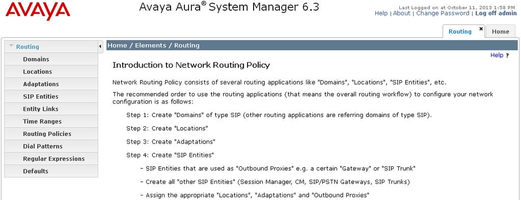 Next, navigate to Routing Domains.