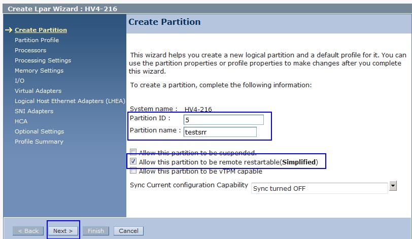 Simplified RR LPAR Creation This option is only shown on the Create Partition wizard If you don t