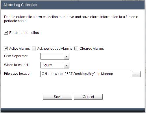 From the File menu, select 'History Log Collection'. You can select HST or CSV as a file format The.HST format is a binary format only readable via the SM800 history page. To view your.