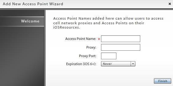 Configure Other Resources Access Point Names -Access Point Name -Proxy -Proxy