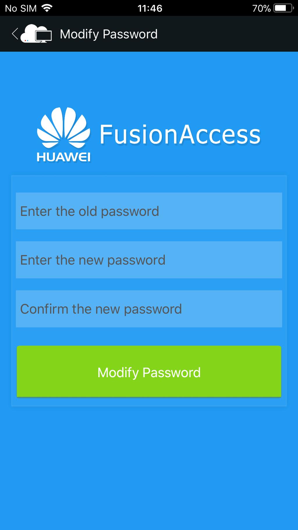 6 FAQs (End Users) Figure 6-15 Change Password Step 7 Step 8 Choose Modify Password. The password is changed successfully. ----End 6.18 What Should I Do If I Forget the Password?