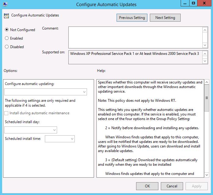 3 Operation Guide (Administrators) Figure 3-1 Configure Automatic Updates Step 7 Step 8 Select Enabled in the Configure Automatic Updates area, and set the following parameters based on the actual