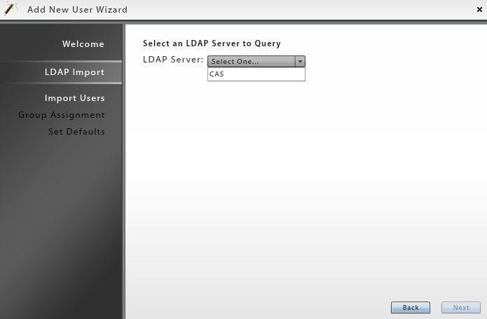 Adding Users via LDAP When an Administrative LDAP server(s) is defined for an organization, an administrator can retrieve user information from the corporate LDAP directory(s) and use it to add users