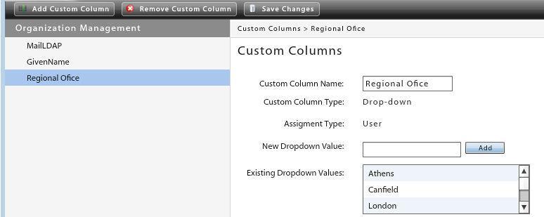Modifying Custom Columns Custom Columns can be modified after they are defined, but on a limited basis.