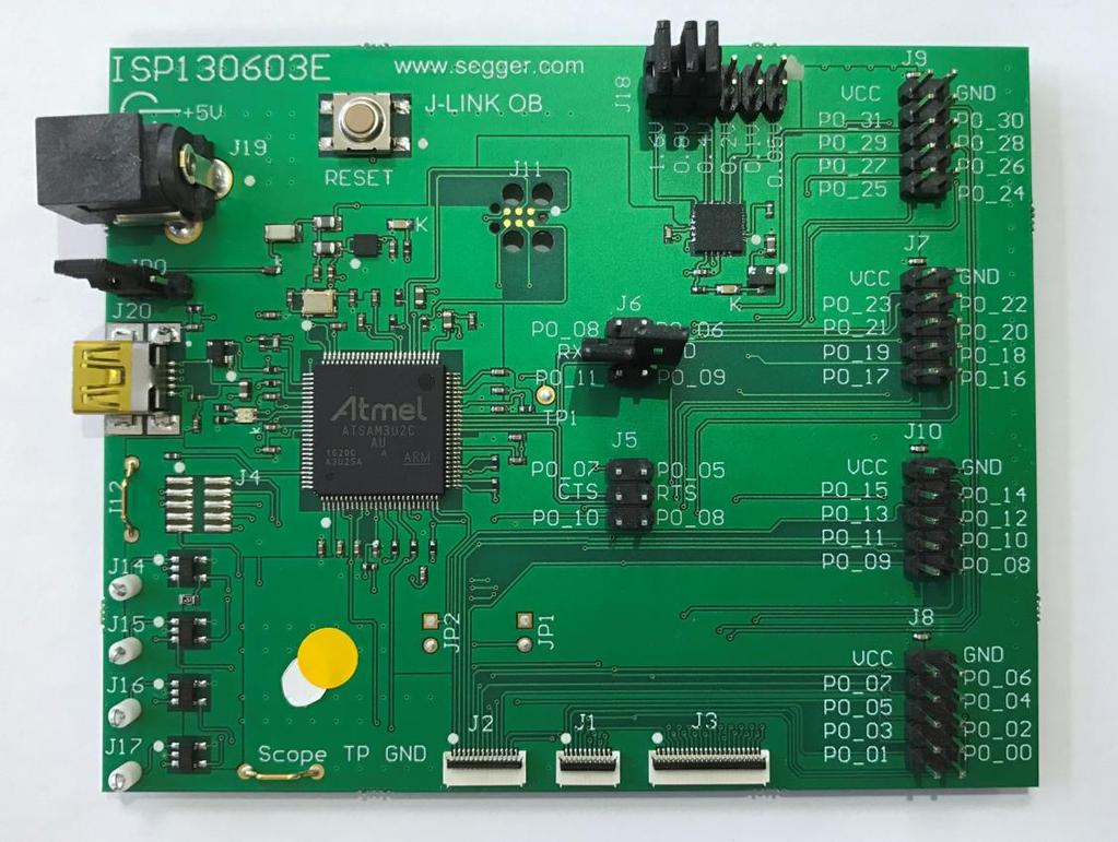 4.3. ISP130603 Interface Board ISP130603 is the application type interface board that has dimensions of 100 x 80 mm². The ISP130603 electrical schematic is presented in document SC130604.