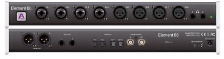 Element 88 16 In x 16 Out Thunderbolt audio I/O box for Mac. AD/DA conversion for recording up to 192kHz/24-bit.
