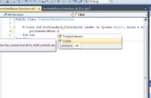 136 Chapter 3 Program Design and Coding STEP 4 As with the object name in Step 2, the next step is to enter one or more characters until IntelliSense highlights the desired property in the list.