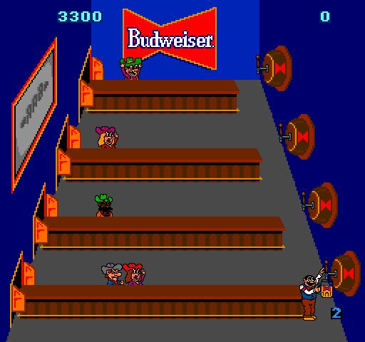 Zoznam najstarších hier obsahujúcich Product Placement: Budweiser Tapper(1983) Obr.