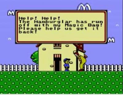 [20] Zdroj: [23] M. C. Kids (Nintendo, 1991), McDonald's Treasure Land Adventures (1993) Obr. 2-5 - M. C. Kids Hra propagovala produkty McDonald s pre deti.