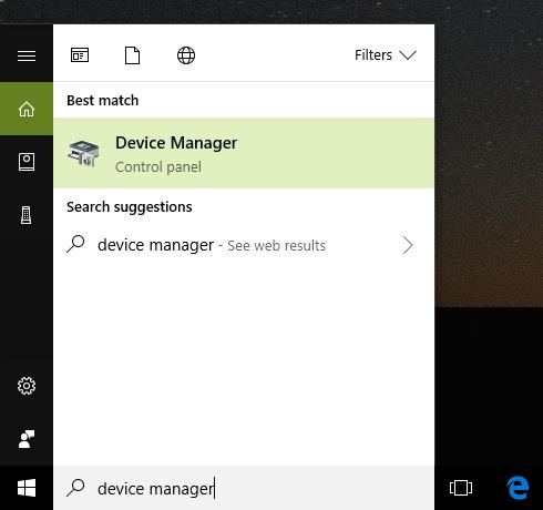 If you are using Windows 10, go to the lower left hand corner of the screen and enter the words "device manager". When that choice appears in the list, click on it. If you are using Windows 8 or 8.