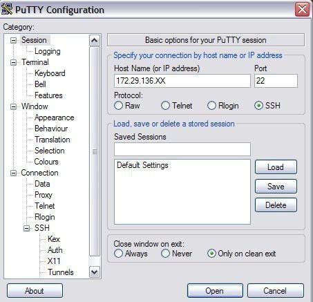 Configuring PuTTy client to access AIX or Linux systems The following instructions explain how to connect to your PDP reserved system after you are connected to the PDP Network.