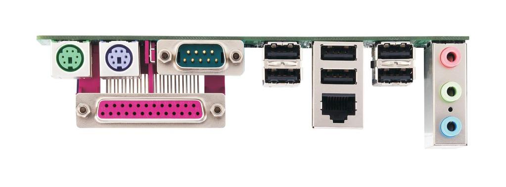 1.4 ASRock I/O Plus TM 1 2 3 4 5 11 10 9 8 7 6 1 Parallel Port 7 USB 2.0 Ports (USB01) 2 RJ-45 Port 8 USB 2.