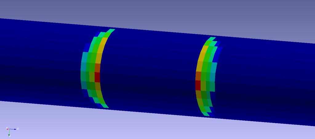 The error could be due to several sources including, error in control setup of surface treatments, material flaws, FEA error, dynamic modeling