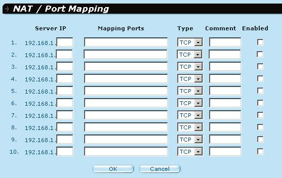 3.9.2 Port Mapping The Port Mappings window displays all UPnP ports mapping information. 3.10 