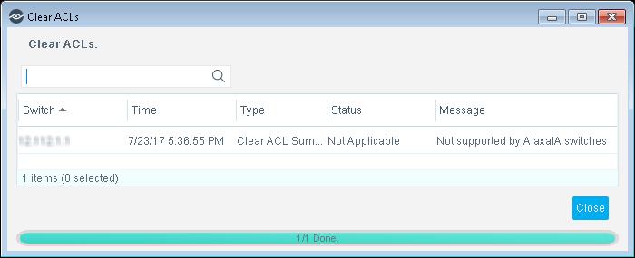 both IP ACL rules and MAC ACL rules. With a Cisco switch, selecting Clear CounterACT ACLs also releases the CounterACTapplied Pre-Connect ACL.