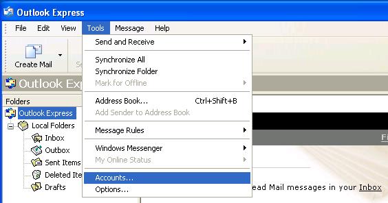 Upute za postavljanje Outlook Expressa Prije postavljanja klijenata morate obavezno obaviti prvu prijavu na web mail kako bi
