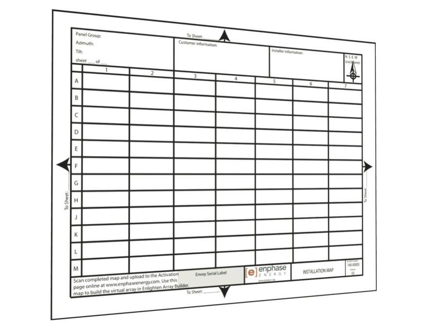 Step 4: Create an Installation Map The Enphase Installation Map is a diagram of the physical location of each microinverter in your PV installation.