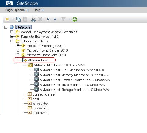 Virtualization monitoring with SiteScope VMware Solution