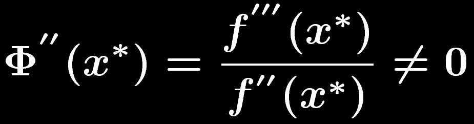 general Newtons method: - quadratically convergent