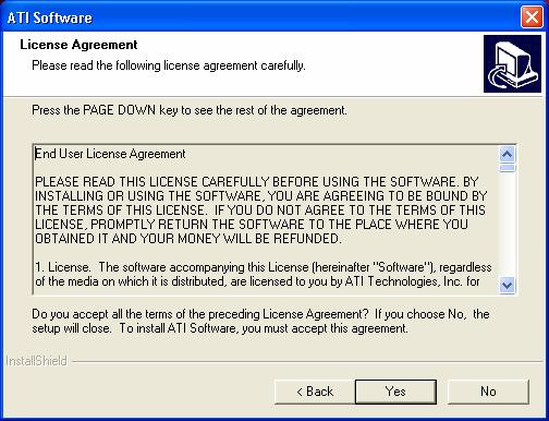 Chapter 3: Software Installation 8. The License Agreement dialog box appears.