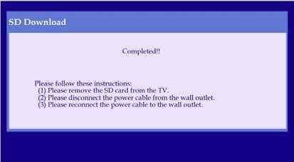 5) When the below message is displayed on the TV screen, follow these instructions.