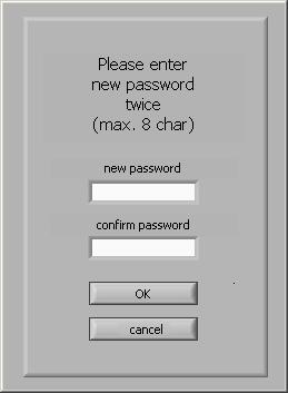7 Log-in Before switching speeds can be programmed or errors can be deleted, a log-in is required. To do this, it is necessary to enter a user name (Fig. 14).