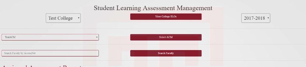 Student Learning Assessment Management System https://prd-stem.temple.edu/slam Assessment Committee Member (ACM) Directions Familiarizing yourself with the ACM homepage: 1.