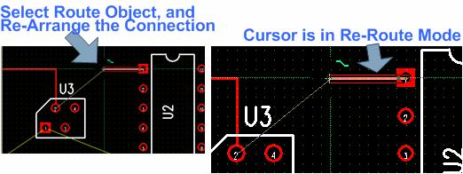 Figure 16: Cursor Modes: Routing Mode Click on the route