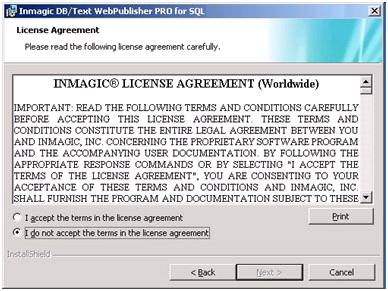 10. Read the license agreement and respond appropriately.