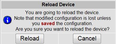 Press on Reload Connect your PC to your LAN and the port ETH 0/0 of the