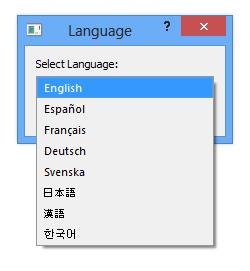 Alternatively, the language settings can be changed from the