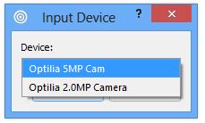 1.4 Device Resolution and Properties The software finds automatically the installed Optilia device upon the start of the program.
