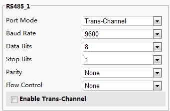5. Select Trans-Channel from the Port Mode drop-down list. 6. Click Save. OSD To display information from the third-party device on the OSD, you need to select OSD as the port mode.