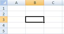 Entering Data & Formulas: Active Cell The active cell is identified by: A heavy border Row/column