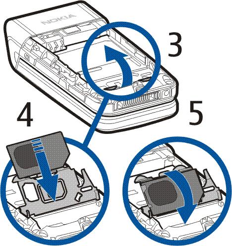 3. Asetage sõrmeküüs SIM-kaardi metallhoidiku keskele. Seejärel vabastage SIM-kaardi hoidja ja tõstke see üles. 4.