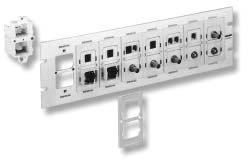 TELECOMMUNICATIONS ROOM ACO PATCH PANEL KITS Single-Port Installation Kits, Unshielded Kit includes unshielded connector housing, card edge connector and shield clip/strain relief.