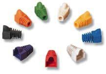 on page 190 For use with 8-position Category 3, 5 and 5e Modular Plugs only MODULAR PLUGS & PATCH PLUGS 155 Field Terminable 110Connect XC Patch Plugs 24-26 AWG stranded conductors Verified for