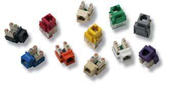 -4=Gray, -5=Orange, -6=Blue, -7=Red, -8=Yellow, -9=Green, 1- -0=Violet, 1- -1=Electrical Ivory *Shielded jacks are not available in colors.