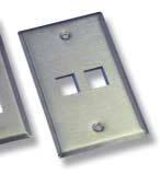 WORK AREA OUTLETS 1-Port Flush Wall Phone Faceplate PART NUMBER 1479152-X X denotes color: -1=Almond, -2=Black, -3=White, -4=Gray, 1- -1=Electrical Ivory Stainless Steel Faceplates from Semtron