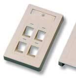 -1=Almond, -2=Black, -3=White, -4=Gray, 1- -1=Electrical Ivory 39 Faceplate Kit Double Gang, UTP and