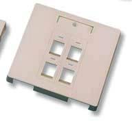 two fiber optic adapters or MT-RJ Parallel Dress Clips (simplex or duplex) on page 40 Fits both single