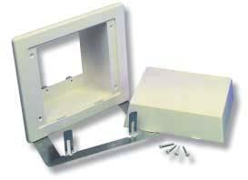 WORK AREA OUTLETS ACO BOXES Double Gang Recessed Box With Mounting Bracket PART NUMBER 556598-1 Snap -On Cover PART NUMBER 556599-1 Recessed box with mounting