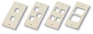 WORK AREA OUTLETS Flush Faceplates A B C D Include faceplate and mounting hardware For 3 and 5 Gang Access Floor Workstation Modules only 2-, 3-, and 4-port faceplates accept inserts for Modular Jack
