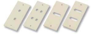 receptacle or duplex mounting strap 769028-X H Decorator Accepts one decorator-style receptacle or decorator mounting strap 769016-X Fiber Optic Faceplates (For MT-RJ Faceplates see A, B and C above.